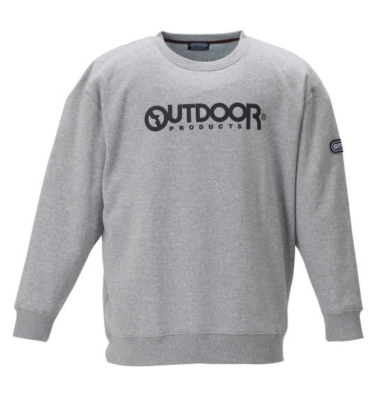OUTDOOR PRODUCTS 裏起毛クルートレーナー モクグレー