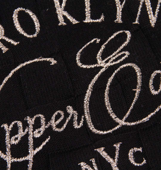 GLADIATE リンクスジャガード刺繍半袖ポロシャツ ブラック