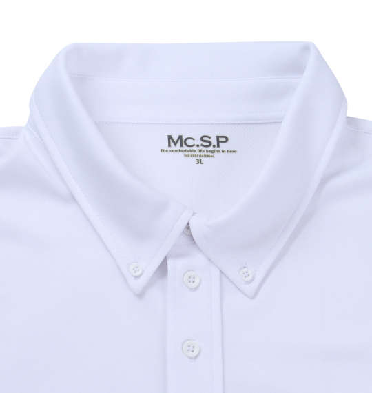 Mc.S.P DRYハニカムメッシュB.D半袖ポロシャツ ホワイト