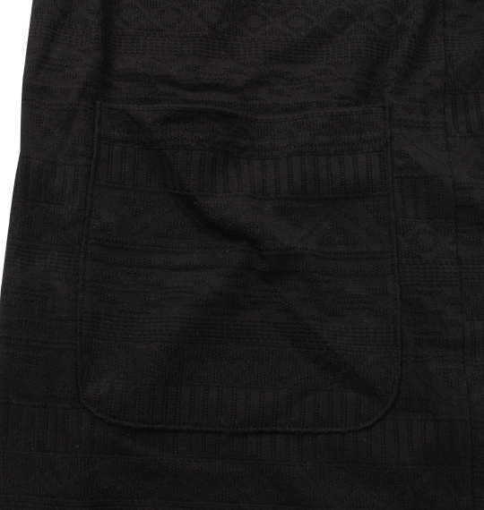 launching pad オルテガジャガードコーディガン+半袖Tシャツ ブラック×ホワイト