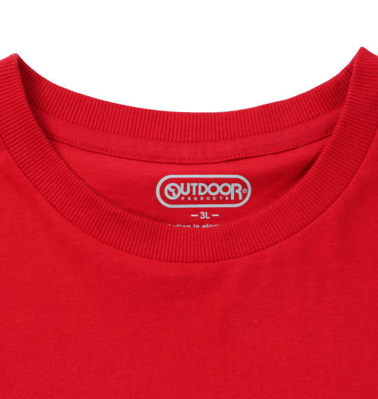 OUTDOOR PRODUCTS 天竺ポケット付半袖Tシャツ レッド