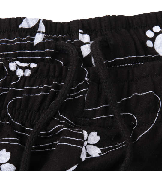 黒柴印和んこ堂 天竺半袖Tシャツ+総柄ミニ裏毛ハーフパンツ チャコール×ブラック