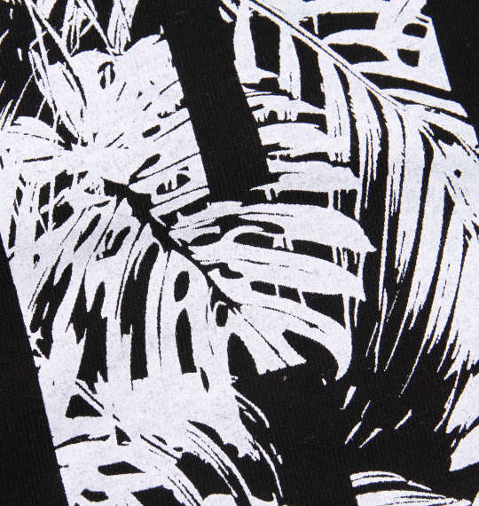 RIMASTER メッシュリーフ総柄半袖パーカー+半袖Tシャツ ホワイト×ブラック