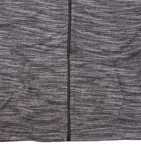 launching pad 甘編みスラブ天竺半袖フルジップパーカー+半袖Tシャツ グレー杢×ホワイト