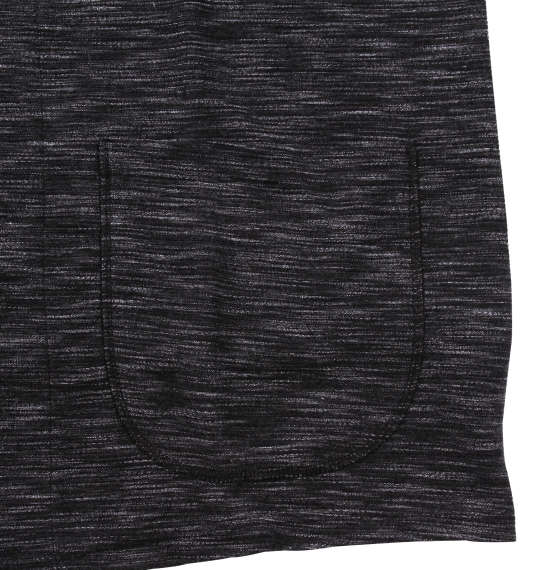 launching pad スラブリップルショールジャケット+半袖Tシャツ ブラック杢×ホワイト