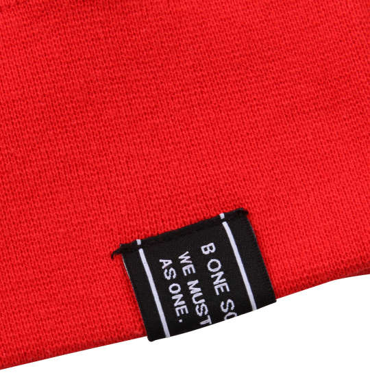 b-one-soul DUCK DUDE総柄プルパーカー ロゴレッド