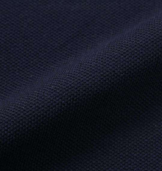 Timely Warning 鹿の子2枚衿半袖ポロシャツ ネイビー