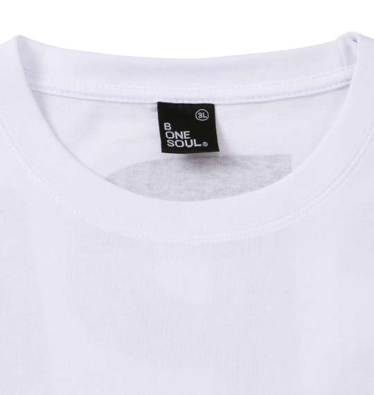 b-one-soul バックロゴプリント半袖Tシャツ ホワイト