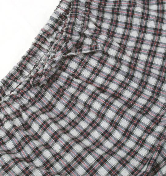 marie claire homme チェックパジャマ(長袖) レッド×グレー