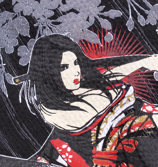 絡繰魂抜刀娘 甚平 ブラック