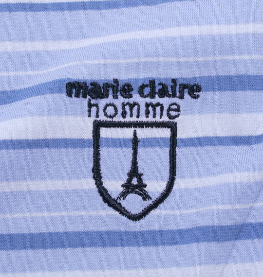 marie claire homme VTシャツ(半袖)+ハーフパンツ サックス×ネイビー