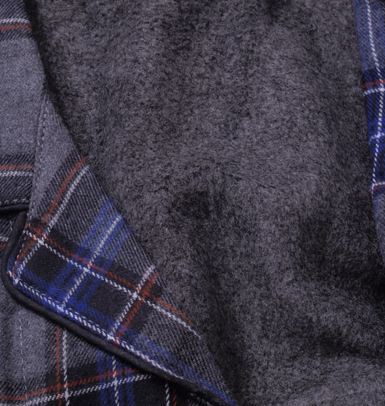 LYLE&SCOTT BLACK LABEL ツイル起毛チェック長袖パジャマ グレー系