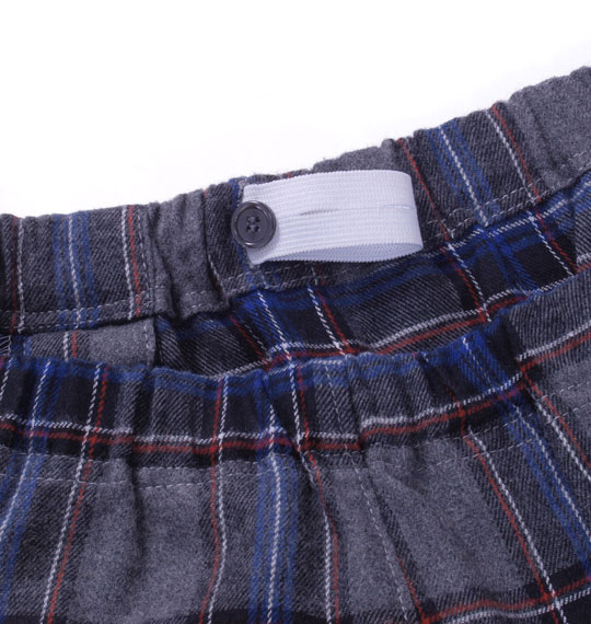 LYLE&SCOTT BLACK LABEL ツイル起毛チェック長袖パジャマ グレー系