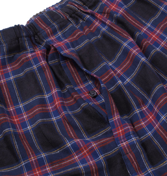 LYLE&SCOTT BLACK LABEL ツイル起毛チェック長袖パジャマ ブラック系