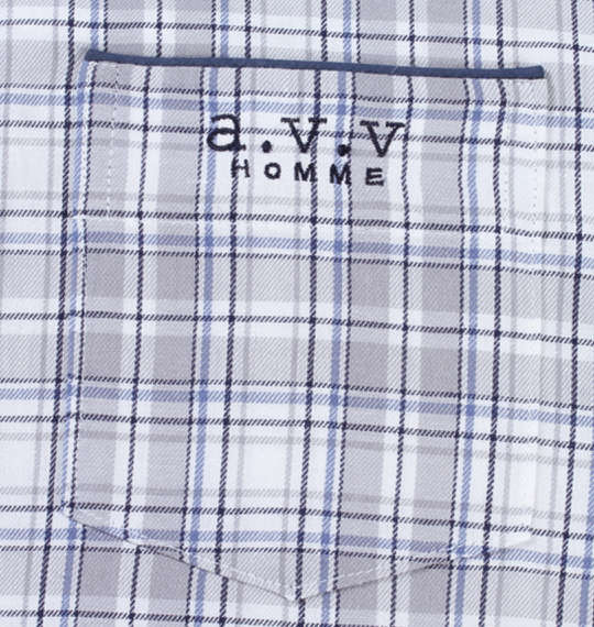 a.v.v HOMME チェック長袖パジャマ グレー系