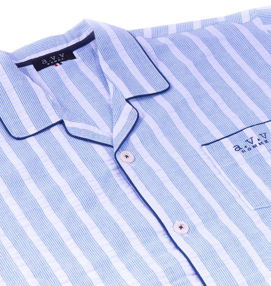 a.v.v HOMME ストライプ長袖パジャマ サックス