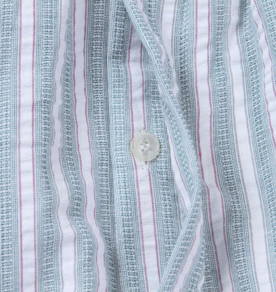 a.v.v HOMME パナマサッカーストライプ長袖パジャマ グリーン