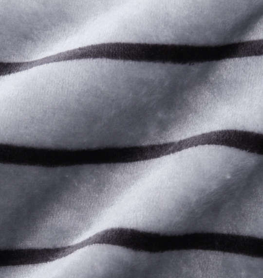 ふわもこPremium ボーダープリント半纏 グレー