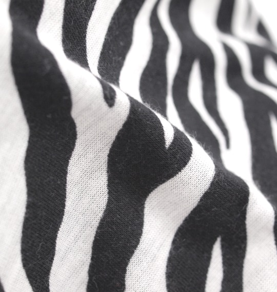  ゼブラ柄ハンチング オフホワイト×ブラック