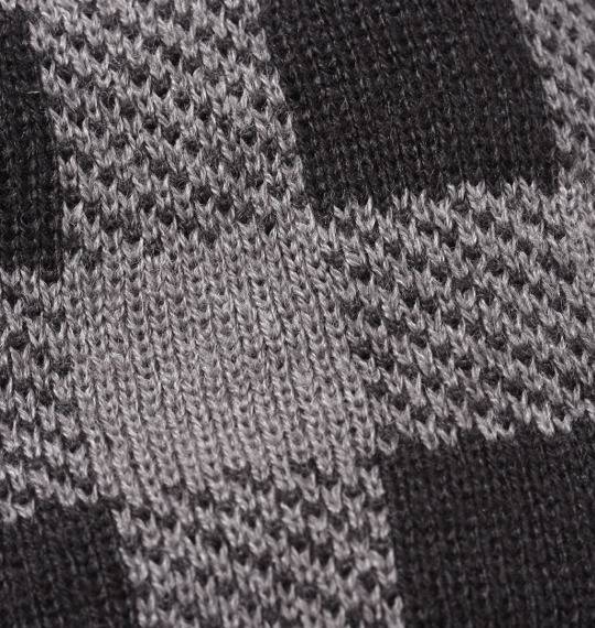  ブロックチェックビーニー グレー×ブラック