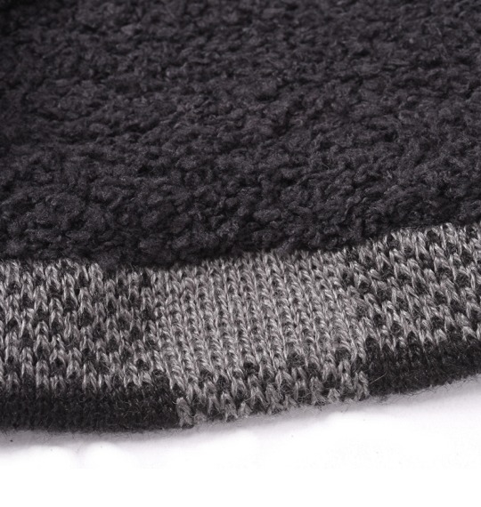  ブロックチェックビーニー グレー×ブラック