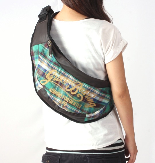  PUレザーボディショルダー グリーン系