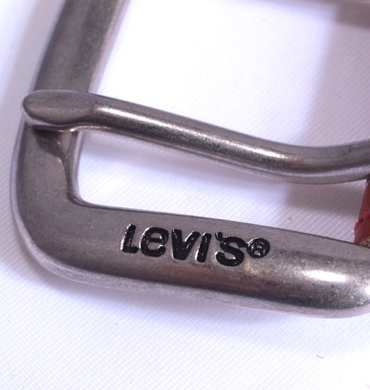 Levi's Wピンラインベルト レッド×ブラック