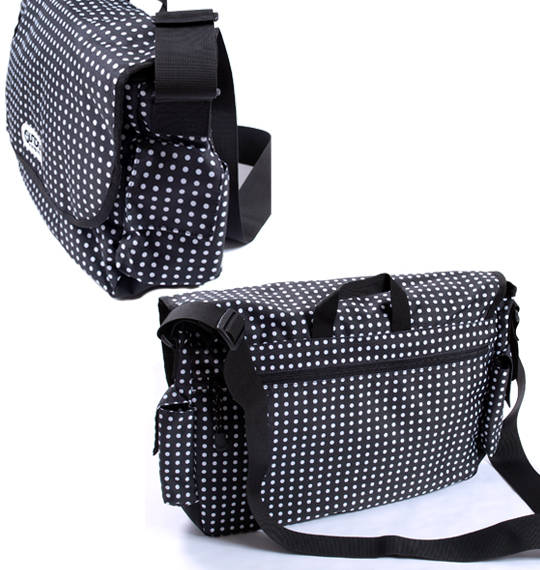 OUTDOOR PRODUCTS ドットメッセンジャーバッグ ブラック