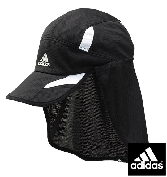 adidas ネックガード付キャップ ブラック