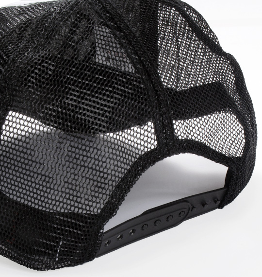  ダメージ加工ツイルメッシュキャップ ホワイト×ブラック