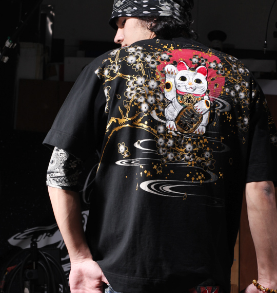 絡繰魂 サポーター ブラック(龍柄)