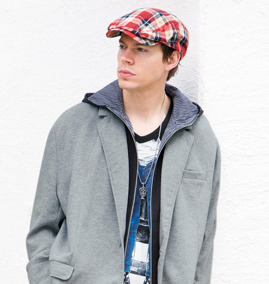 CASTANO チェックハンチング レッド系