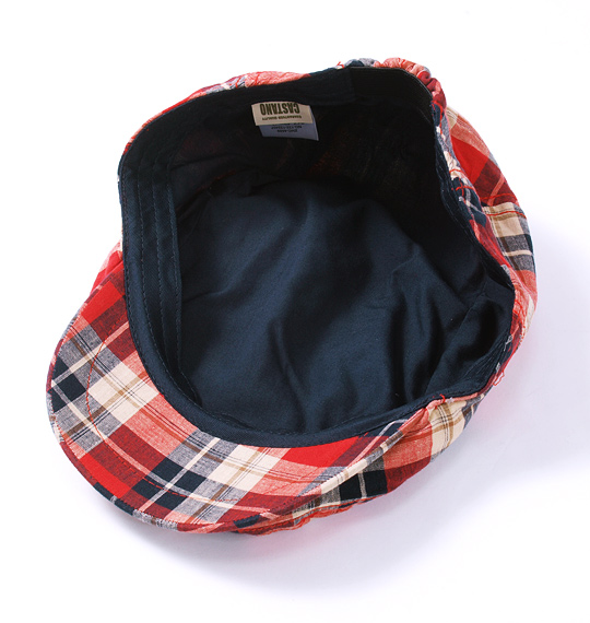 CASTANO チェックハンチング レッド系