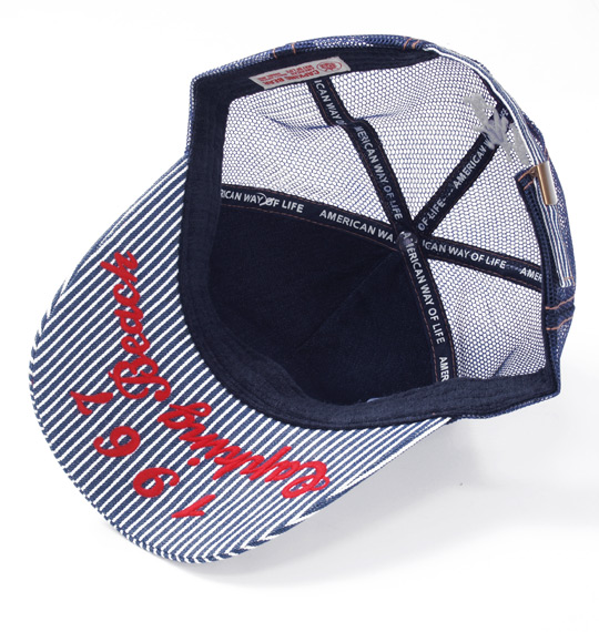 CAPKING BEAR ヒッコリーメッシュキャップ ヒッコリー×ネイビー