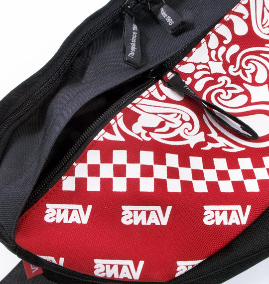 VANS ヒップバッグ レッド×ブラック