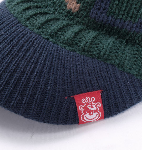CAPKING BEAR ニットオスロキャップ ネイビー