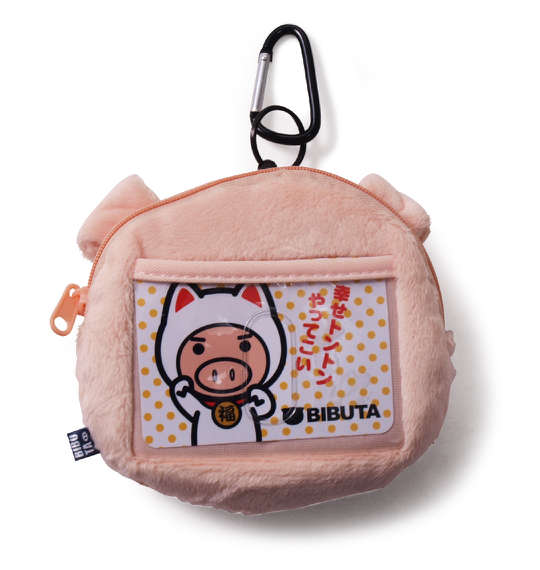 豊天 美豚フェイスパスケース ベージュ