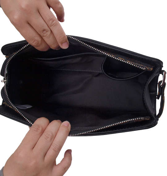 絡繰魂 トライバル龍刺繍セカンドバッグ ブラック