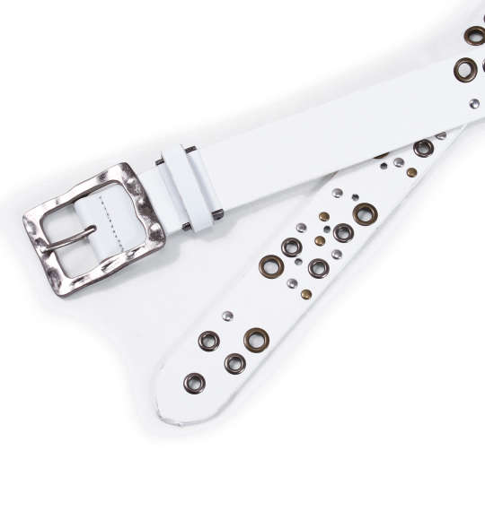  ランダムアイレットベルト ホワイト