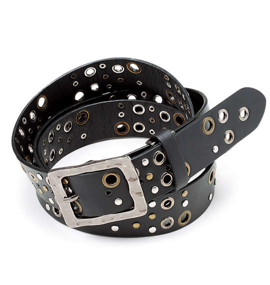  ランダムアイレットベルト ブラック