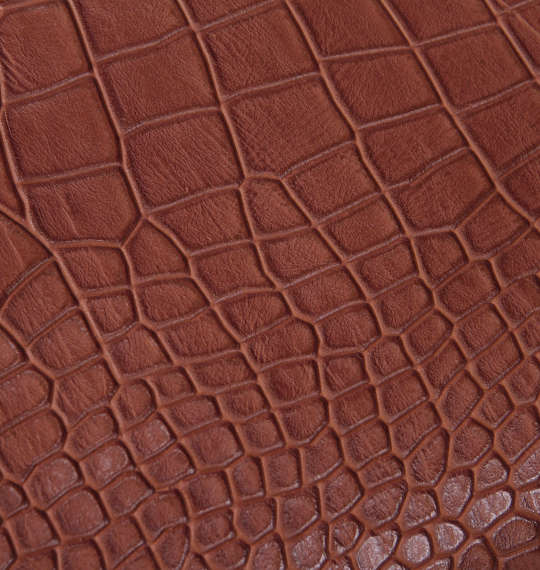 絡繰魂 ワニ柄切替セカンドバッグ ブラウン