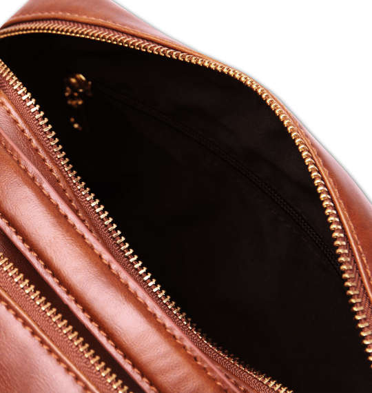 絡繰魂 ワニ柄切替セカンドバッグ ブラウン