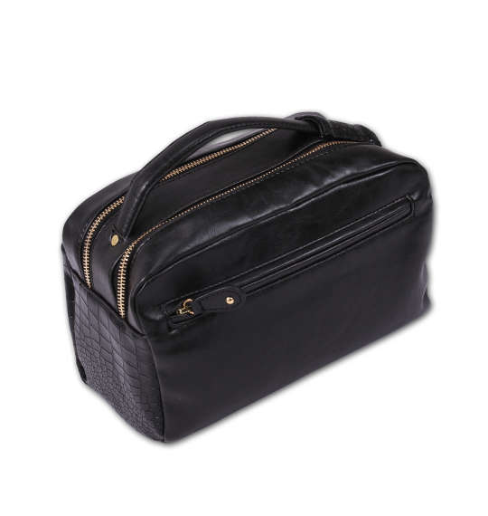 絡繰魂 ワニ柄切替セカンドバッグ ブラック