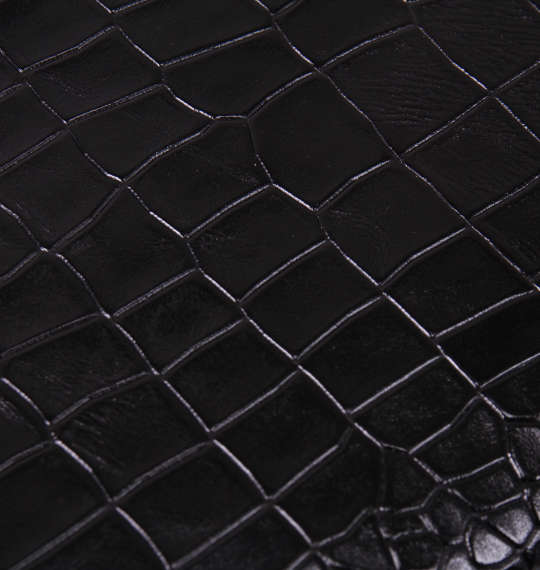 絡繰魂 ワニ柄切替セカンドバッグ ブラック