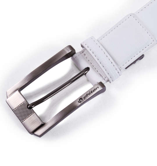 Phiten エンボス加工ベルト ホワイト