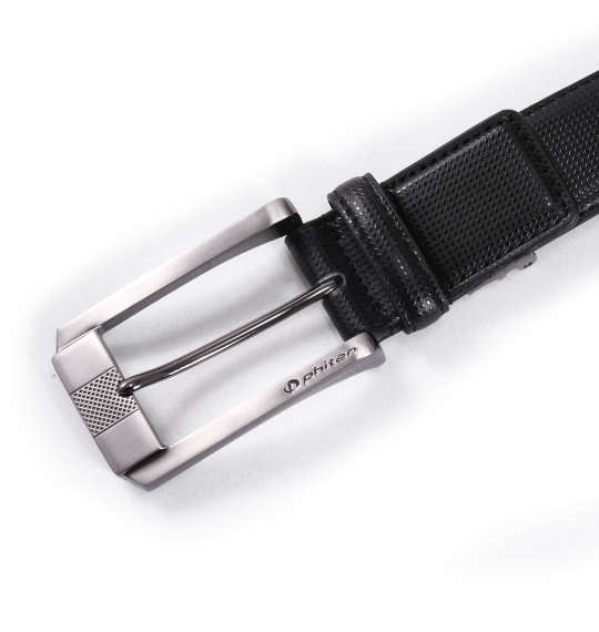 Phiten エンボス加工ベルト ブラック