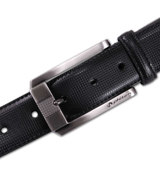 Phiten エンボス加工ベルト ブラック