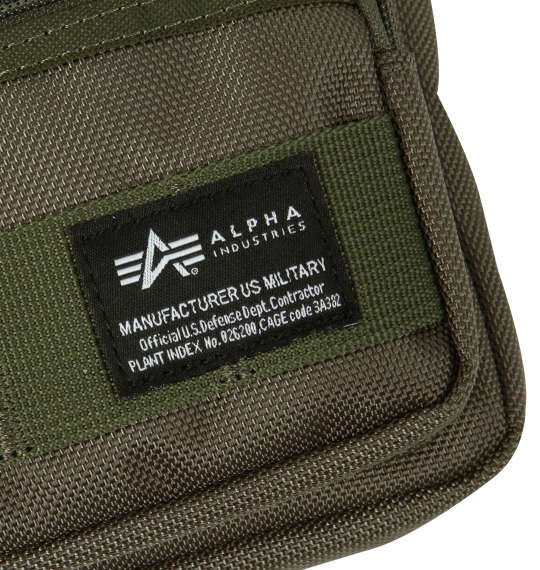 ALPHA INDUSTRIES 1680Dヨコ型ミニポーチ カーキ