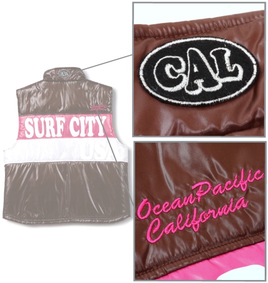 OCEAN PACIFIC 中綿ベスト ブラウン