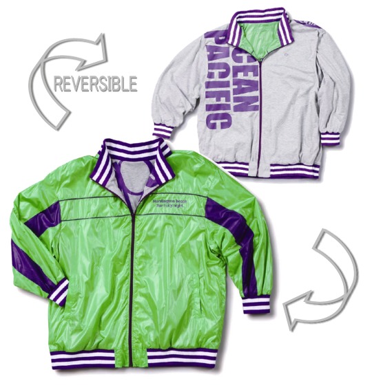 OCEAN PACIFIC リバーシブルジャケット グリーン×モクグレー